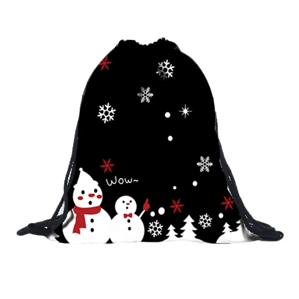 Рюкзак унисекс с 3D цифровой печатью и карманом сумка на шнурке модный тренд для