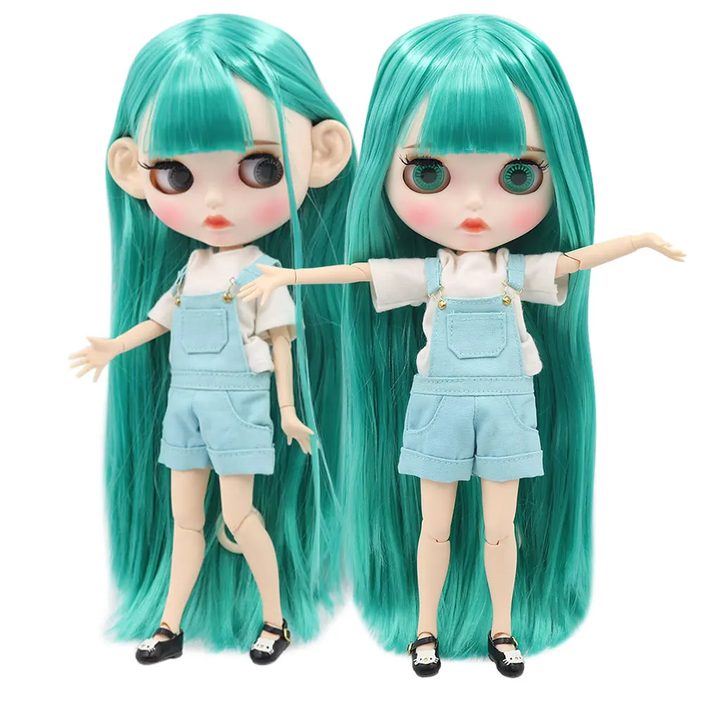 Фото Ледяной фабрики Блит куклы 1/6 bjd белая кожа Совместное тела зеленые волосы 30 см |