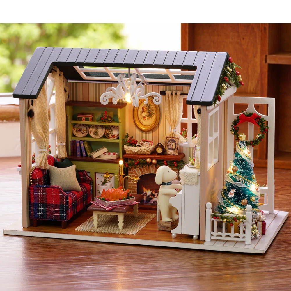 Кукольный дом ручной работы миниатюрный 3d Деревянный для кукол сделай сам