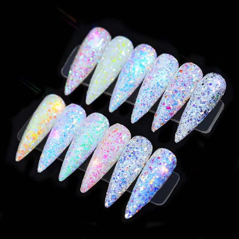 12 шт./компл. Nail Art Блеск супер яркая блестками симфоническая пудра ногтей маникюр Сделай Сам аксессуары для маникюрных инструментов
