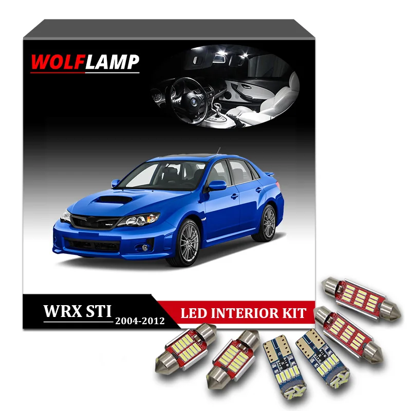 Wolflamp 8 шт. белые ледяные синие ламсветильник для автомобиля s Subaru WRX STI 2004-2012