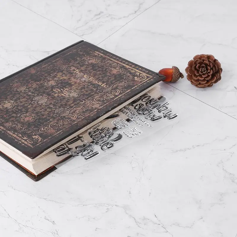ПВХ прозрачное печатное изображение DIY скрапбук Фотоальбом Карта Дневник Декор