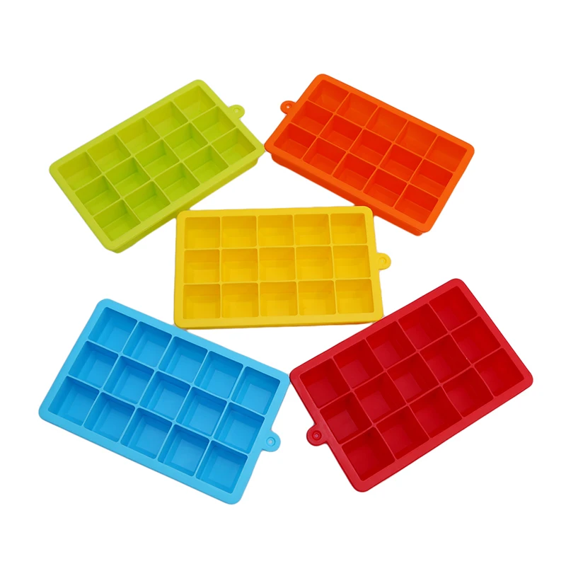 15 Grid DIY Big Ice Cube Mold Square Shape Silicone Tray Fruit Cream Maker Kitchen Bar Drinking Accessories 979119 | Дом и сад