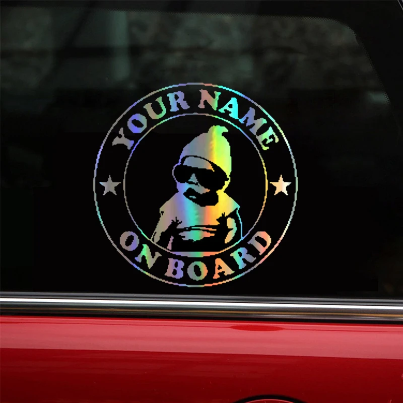 window Sticker Vinyl Custom Baby On Board 13.5*13.7cm Funny Decal Reflective Laser Motorcycle Styling Stickers | Игрушки и хобби