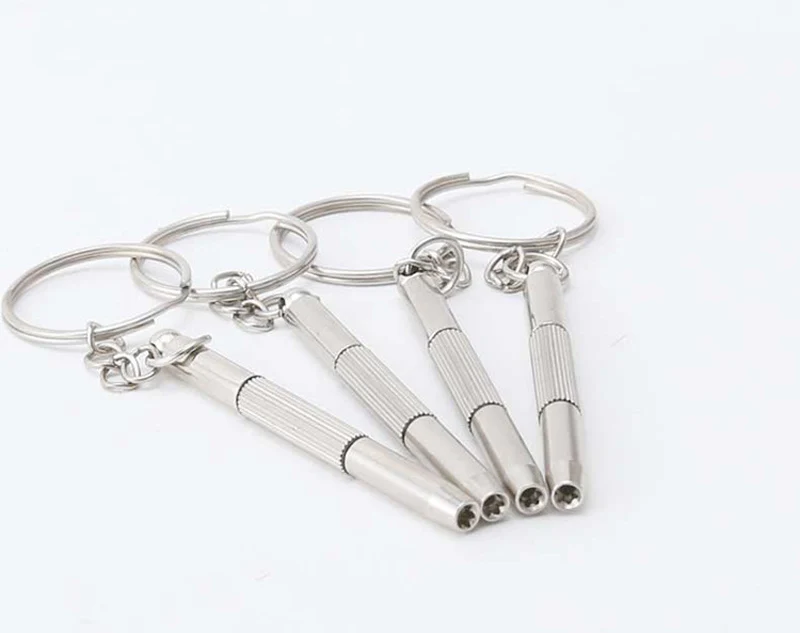Новинка, 3 в 1 отвертка для очков, ручные инструменты, 3 в 1 отвертка для очков, набор для ремонта солнцезащитных часов с брелком