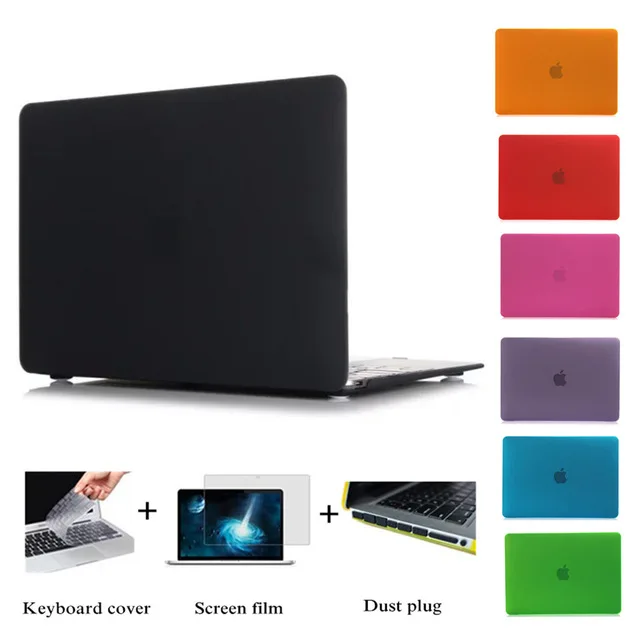 Матовый чехол для ноутбука + защита экрана (подарок) клавиатуры Apple Macbook Pro Retina Air