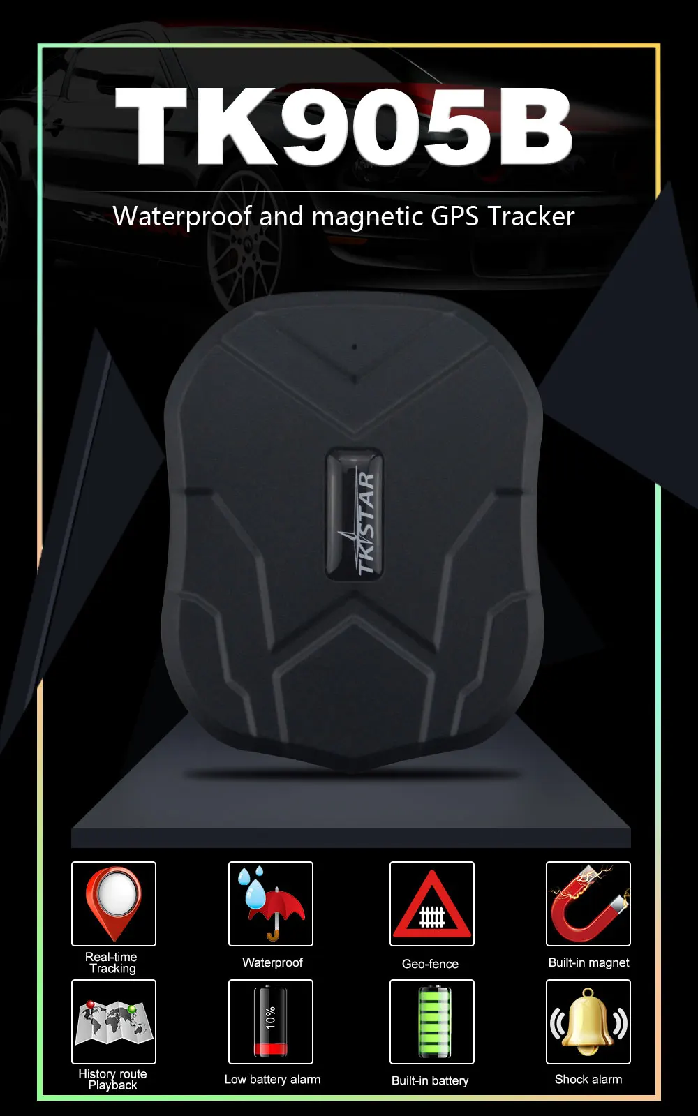 TK905B 10000 мАч TKSTAR мини скрытый мощный магнитный gps трекер локатор для грузовика автомобиля gps отслеживающее устройство