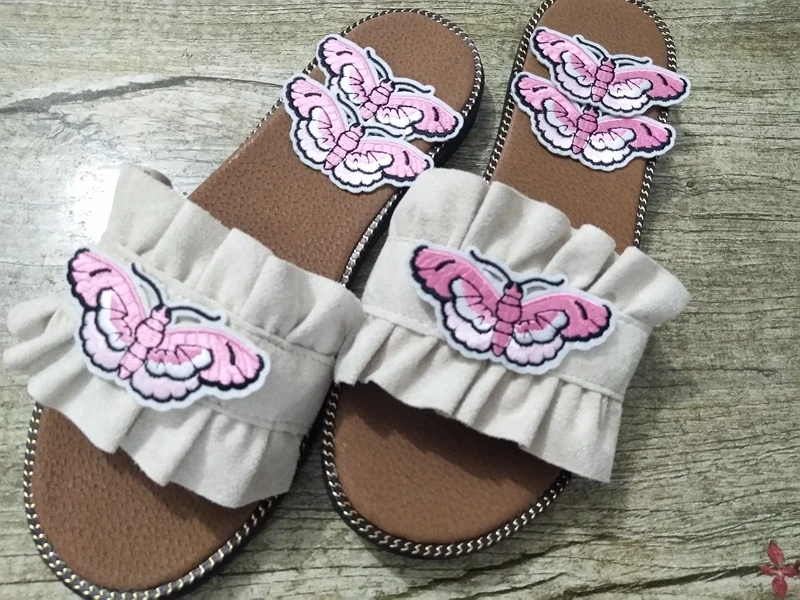 20 вышивкой parches Утюг на переводы патчи бабочки для одежды аппликация значки