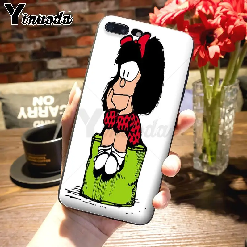 Чехол Yinuoda Mafalda для телефона xiaomi mi 8 9 9t 10pro A1 A2 redmi 7 8a 9a note5 note7 note8pro 8t note9s 9procase|Бамперы|
