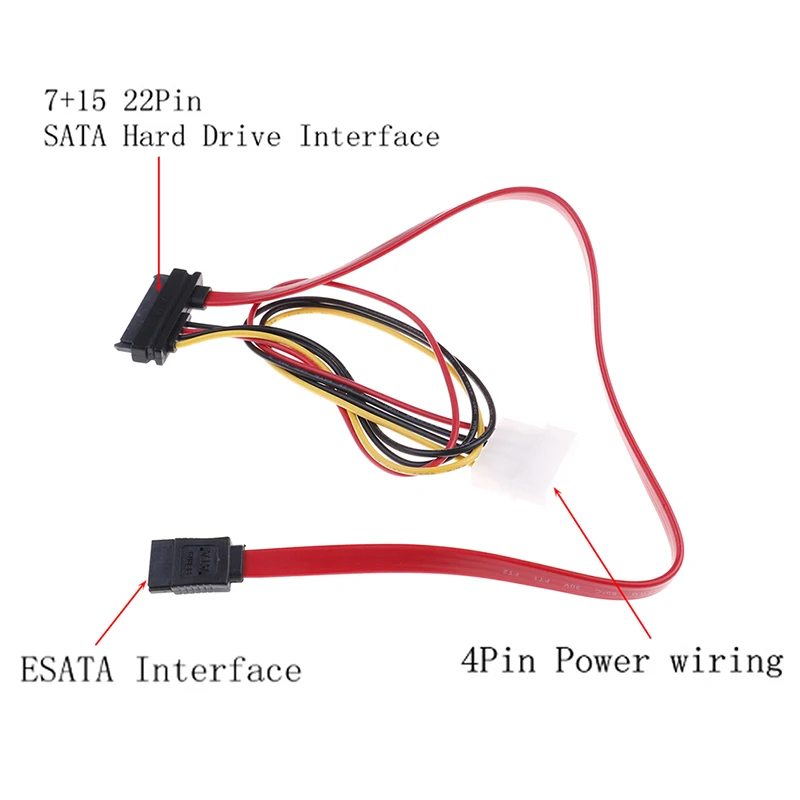 40 см 7 15Pin SATA интерфейс к порту ESATA большой 4 контактный питания кабель для