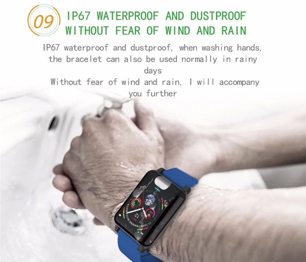 FocusSmart E04 умные часы ЭКГ PPG кровяное давление фитнес-трекер Gps Smartwatch браслет пульсометр трекер активности