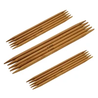 hot sale 11 sizesset 13cm double pointed carbonized bamboo needles knitting knit tool