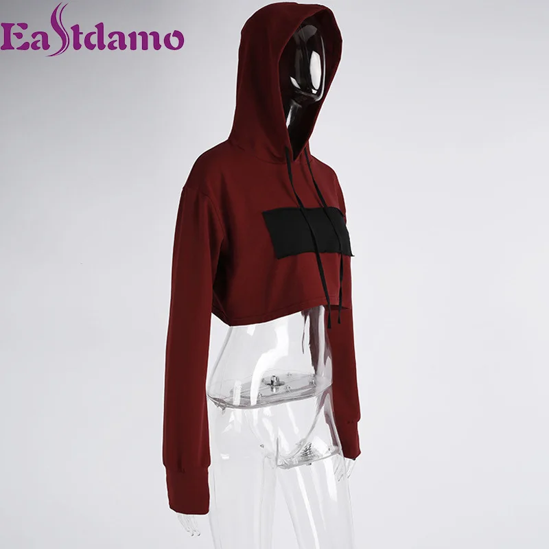 Eastdamo 2017 Women Hoodies Sweatshirt Harajuku Casual Pullovers Long Sleeve Solid Autumn Hooded Tracksuits Jumper outerwear | Женская