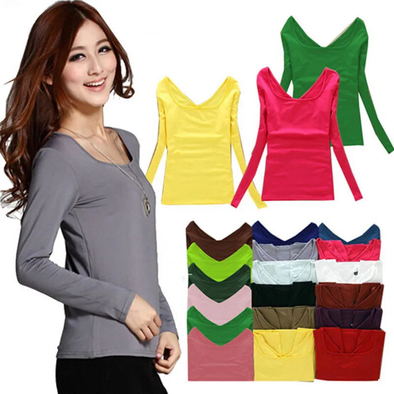 Женская футболка с V образным вырезом длинным рукавом|clothing furniture|t-shirt canclothing organizer |