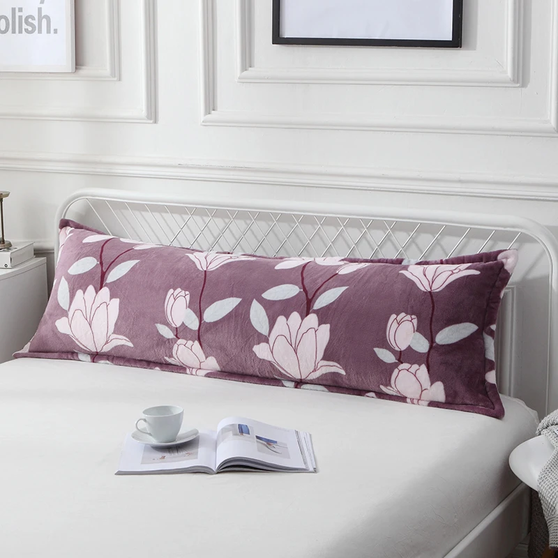 Pillowcase-5 Зимний теплый фланелевый двойной чехол для подушки, толстая Коралловая флисовая наволочка для взрослых, длинный Чехол для подушки 48x150 см/48x120 см/48x180 см - Цвет: Pillowcase-5