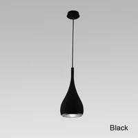 american style pendant lamp dia16cm h120cm kitchen led light aluminum black chrome 110 240v dining room indoor decor fixture