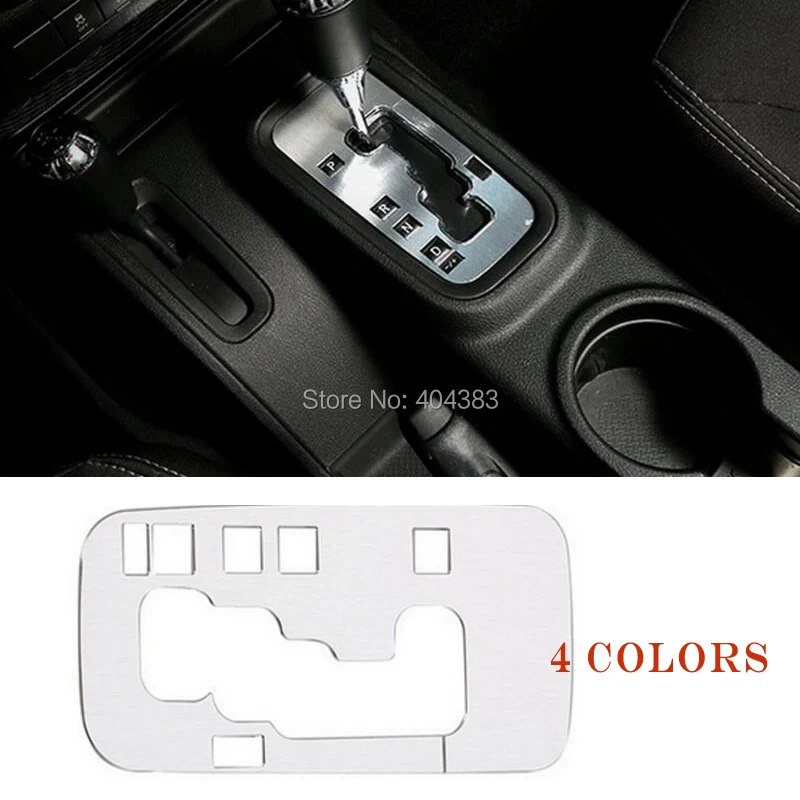 

New Arrival ! Car Interior Gear Panel Decorative Frame Trim Fit For Jeep Wrangler 2011-2016 Car Sty ling red blue silver gold