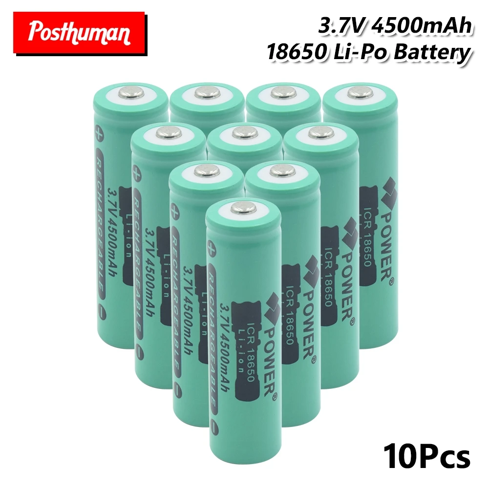 18650 литиевая батарея 4500mAh 3,7 V перезаряжаемая батарея для электронных сигарет Высокая мощность разряда большой ток для фонарика