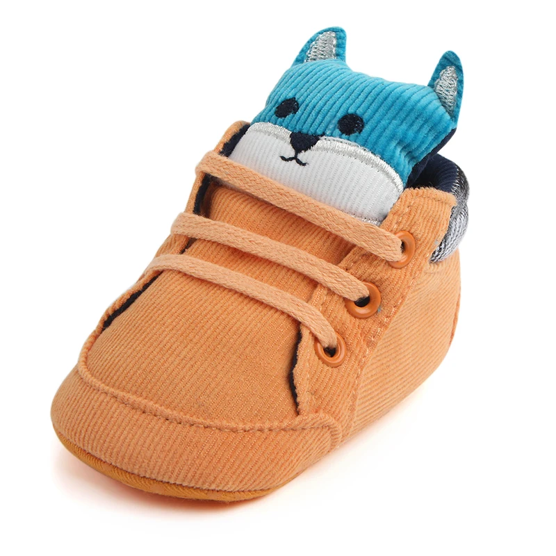 Cute cat Lace-up baby pedal shoes Newborn Infant Toddler First Walkers Soft Soled Cotton Fabric Kids Shoes |