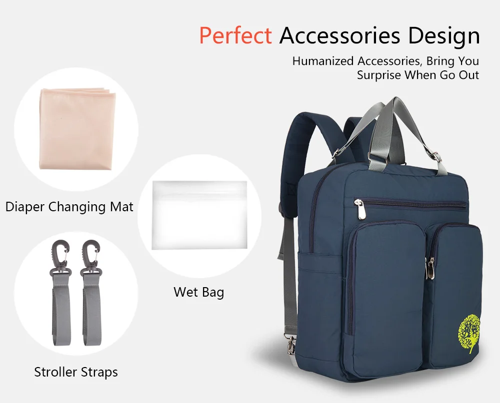 Insular New Arrival Cotton Multifunctional Waterproof Baby Diaper Bag Backpack Mommy Fashion Nappy Women Daypack | Мать и ребенок