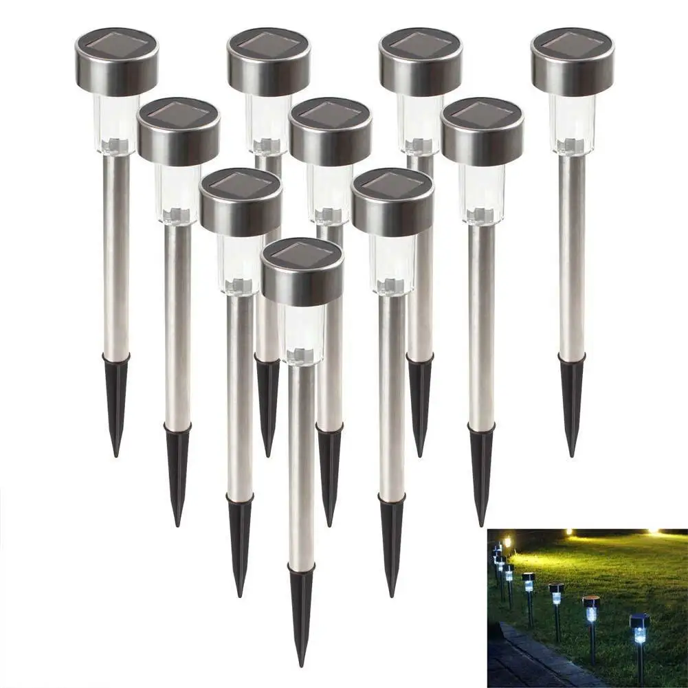 10 шт./лот панель солнечных батарей LED Spike Spot Light Spotlight Landscape Garden Yard Path лужайка