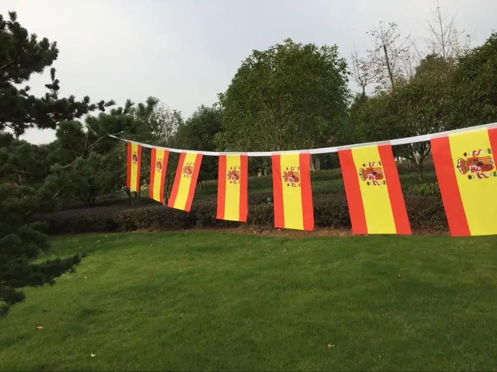 9 м длинный Испанский флаг Вымпел Spainish String Banner britain Buntings Festival Party праздничные
