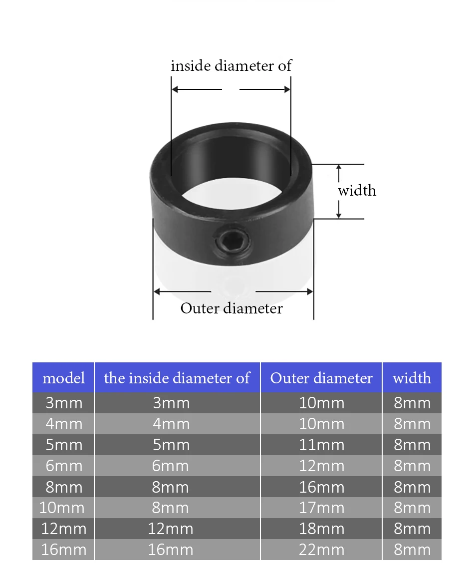 Geoe3-16mm сверло упорное кольцо Деревообрабатывающие инструменты сверла глубина стопорные кольца кольцо позиционная дрель локатор+ шестигранный ключ D41