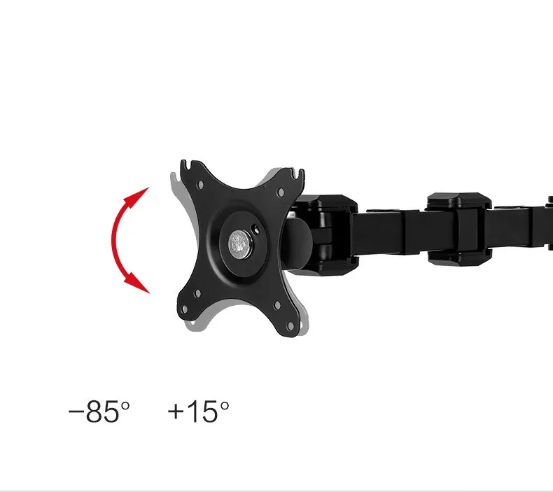 Loctek D2Q Full Motion 4 экран Настольная подставка для монитора Выдвижной светодиодный ЖК-дисплей Монтажный Кронштейн