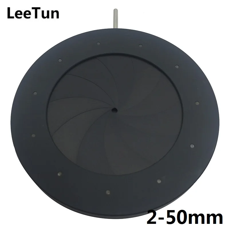 2-50 мм усилительный диаметр металлический зум Iris конденсатор ирисовой Диафрагмы