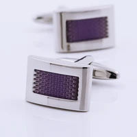 kflk jewelry for mens brand of high quality shirts cufflinks purple cufflinks fashion wedding gift button guests