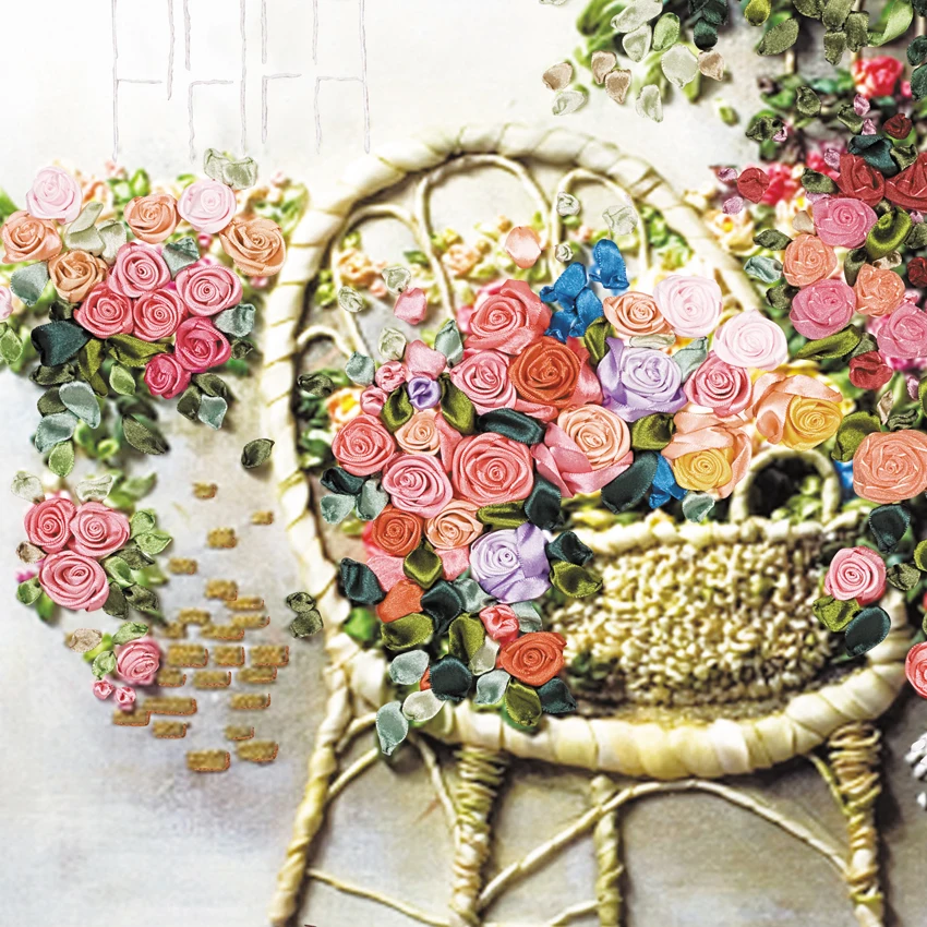 Новое поступление: наборы необработанных лент с цветочной вышивкой для