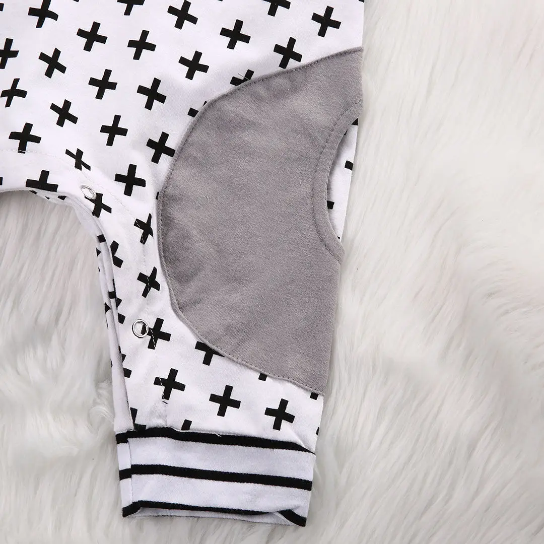 Детский комбинезон с капюшоном коротким рукавом|hooded romper|newborn babycute baby boy clothes |