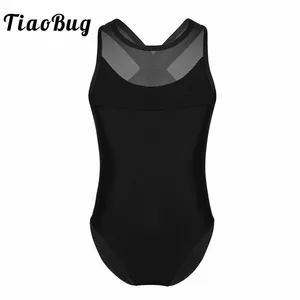 Трико TiaoBug детское, без рукавов, с сетчатым вырезом, трико балерины вечерние девочек