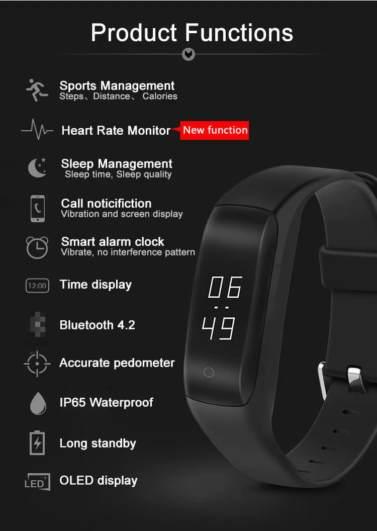 GIKUR C5 Bluetooth 4.2 Smar tWatch GPS Heart Rate Monitor IP65 Водонепроницаемый Смарт Браслет SMS/Вызова