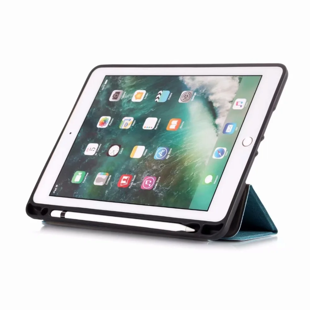 Чехол с Apple Pencil Holder Для IPad 9 7 2017 2018 A1822 A1823 A1893 планшет смарт чехол для Ipad 5/6 Air Air2