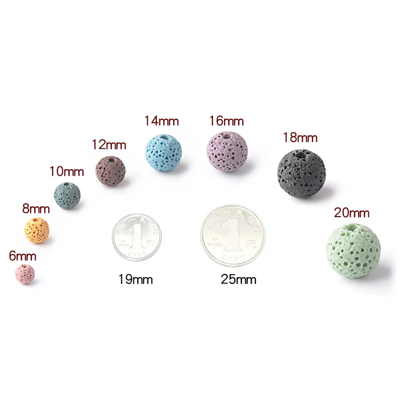 Wholesale 6/8/10/12/14/16 mm Volcanic Stone Synthetic Lava Round Beads Dyed For Jewelry Making DIY Bracelet&ampNecklace | Украшения и