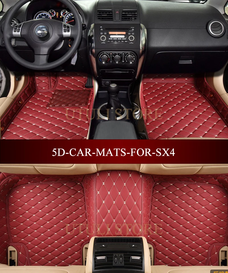 

Leather Car floor mats for SUZUKI SX4 Jimny Ignis Liana Forenza Alto custom fit car all weather carpet floor liners foot mats