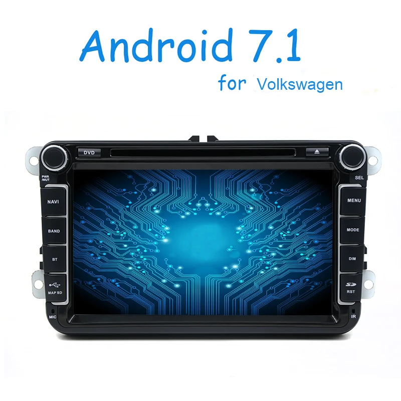 2 Din Android 7 1 автомобильный аудио dvd плеер GPS радио для VW GOLF 6 Polo Bora JETTA B6 PASSAT Tiguan SKODA OCTAVIA