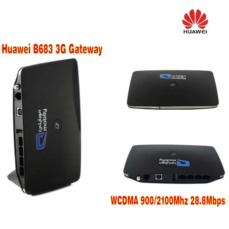 Huawei B683 3g к оператору сотовой связи HSPA + WCDMA 900/2100 МГц 28 8 Мбит/с Беспроводной шлюз