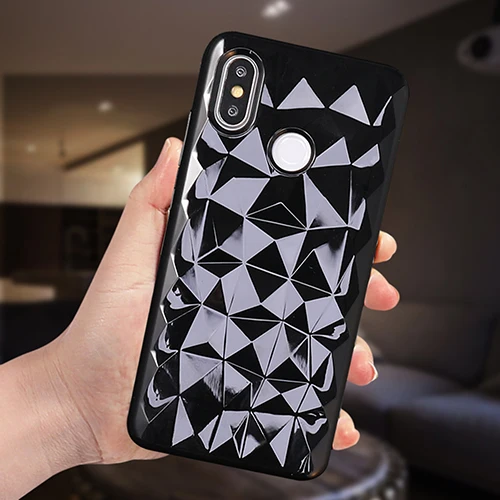 Black Чехлы для телефонов LOVECOM для Xiao mi 9 9SE mi 8SE 8 Lite A1 A2 mi x 2S Max 3 Red mi Note 7 4X 4A 5 3D Алмазная текстура мягкая задняя крышка - Цвет: Black