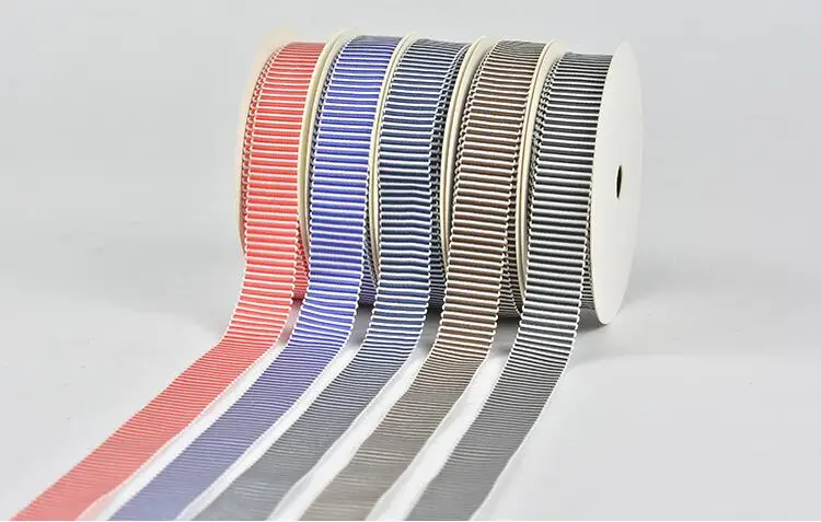 

50yards Lot 16mm 5/8inch Two Tone Grosgrain Ribbon For Wedding Party Decoration Diy Supply