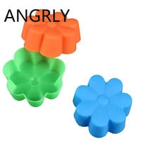 angrly 10pcsset cupcake silicone mold muffin round silicone cup cake tool bakeware baking pastry tools kitchen gadgets tarte