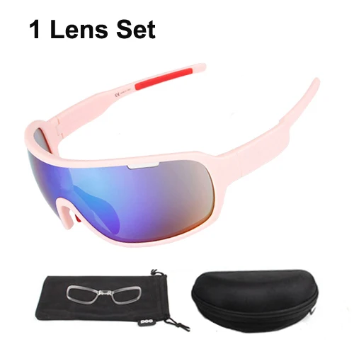 1 lens pink NEWBOLER, 5 линз, солнцезащитные очки для велоспорта, поляризационные, мужские, женские, UV400, спортивные очки, очки для шоссейного велосипеда, gafas ciclismo, для велосипедных люнетов - Цвет: 1 lens pink