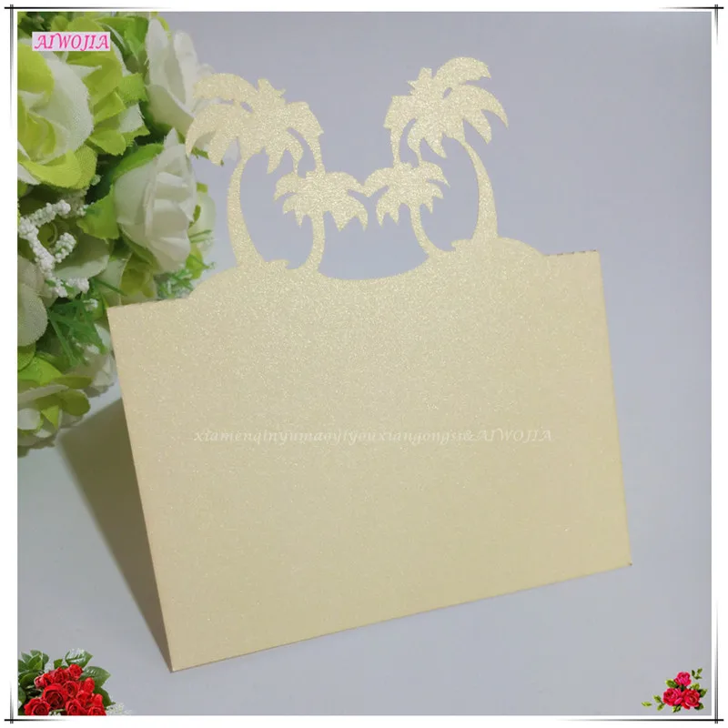 50 шт. лазерная резка бумажное место имя сиденье карточка Свадьба День Рождения