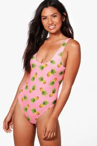 Новинка женский сексуальный комплект бикини с принтом ананаса купальник высокой