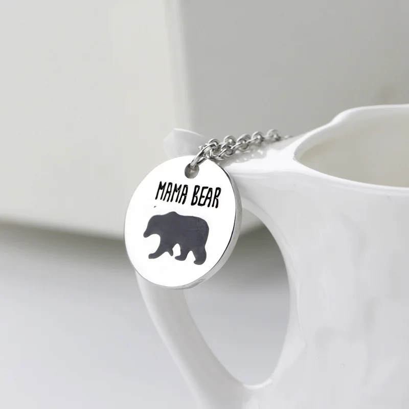 Ожерелье для мамы и медведя женское креативное ожерелье с подвеской в виде капли