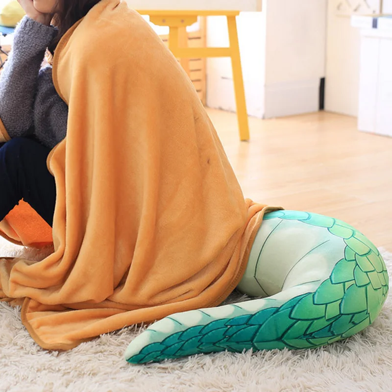 Coshome Kobayashi San Chi No Maid Dragon Maid Tohru Toru Подушка 45*80 см Косплей хвосты дракона костюмы реквизит Зеленые Плюшевые игрушки