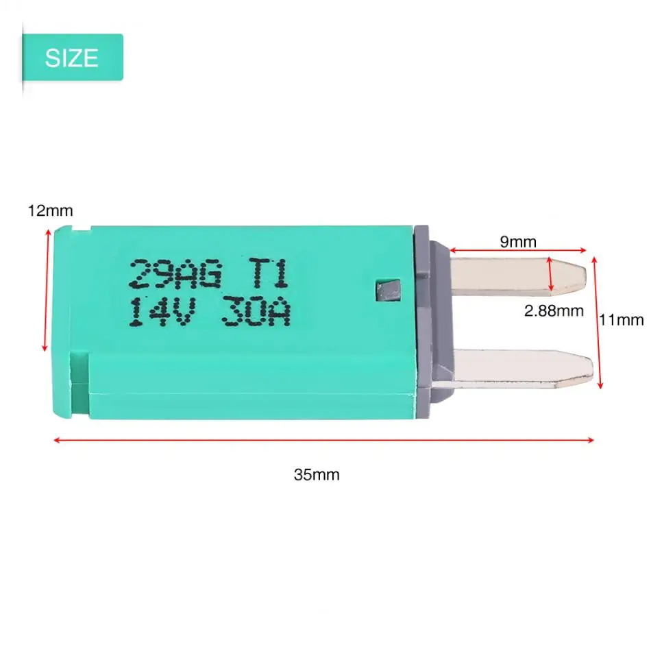14V DC 30A Green Color Fuse Automatic Reset Mini Circuit Breaker Blade Fuses for Car Truck Boat RV | Автомобили и мотоциклы