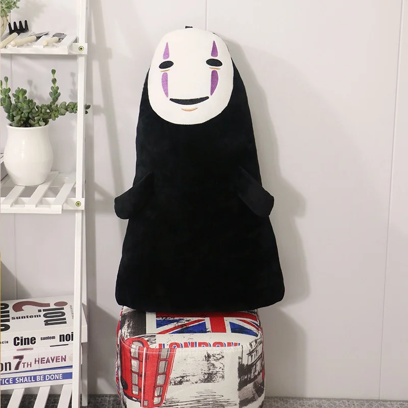 Black Студия Ghibli унесенная спиром Kaonashi без лица, безликая плюшевая игрушка, мягкий мультяшный персонаж, не лицо, человек, кукла, ребенок, девочка, подарок - Цвет: Black