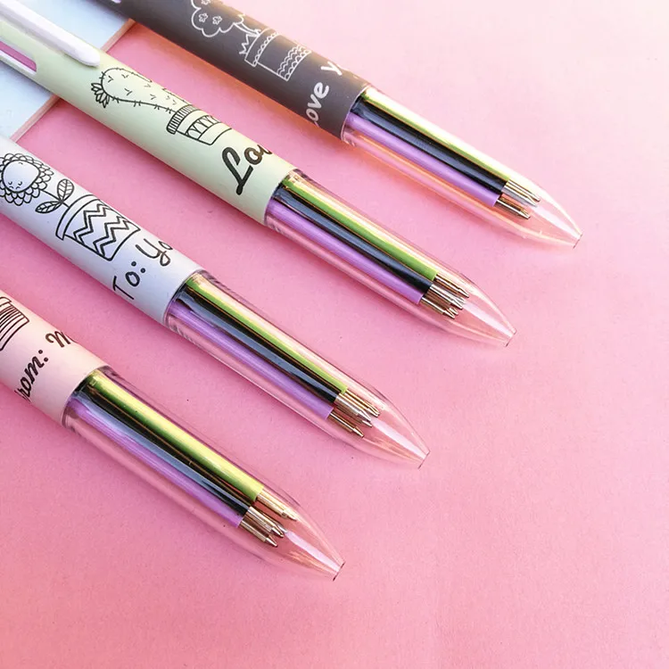 

36 pcs/lot Cactus Flowers 5 Colors Ballpoint Pen Cute 0.5mm Ball Pens School Office Writing Supplies Stationery gift Escolar